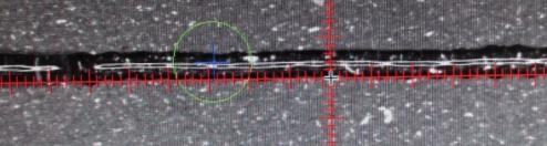 最小線寬0.3mm，穩定在0.4-0.5之間。